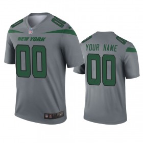 Camiseta Hombre NFL New York Jets Personalizar Gris Inverted Legend